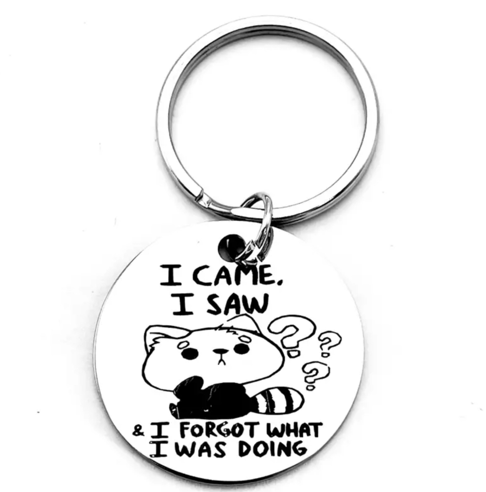 3/$25 I Came I Saw And I Forgot What I Was Doing Stainless Steel Keychain NEW